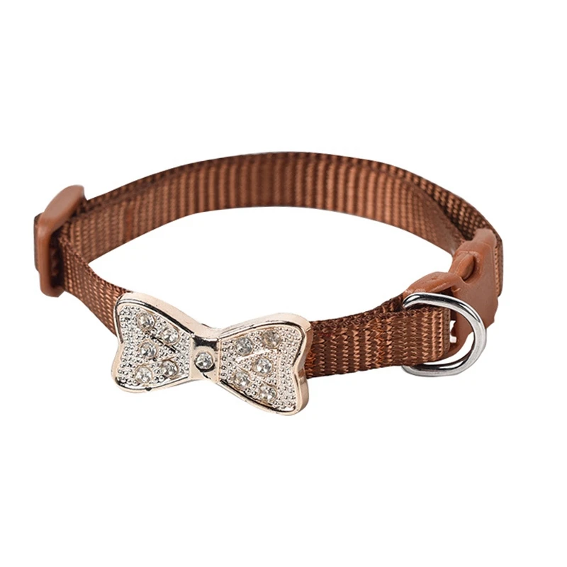 Лидер продаж для питомца собаки ошейник кота Регулируемый бант Стразы щенок