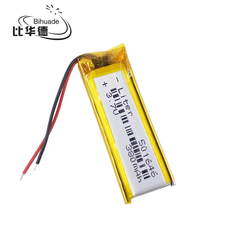 1 шт./лот 3 7 V 380mAh 501646 Литий полимерный литий ионный аккумулятор для Mp3 MP4 MP5