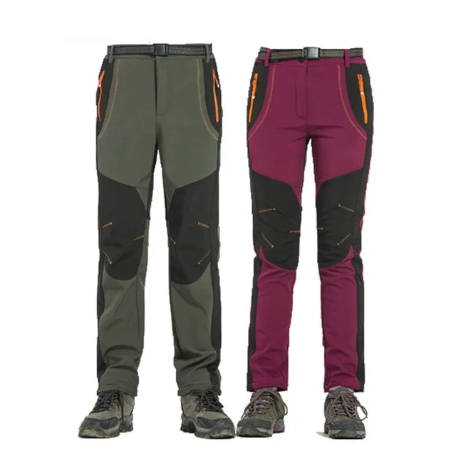 Осенние и зимние мужские женские походные брюки водонепроницаемые теплые