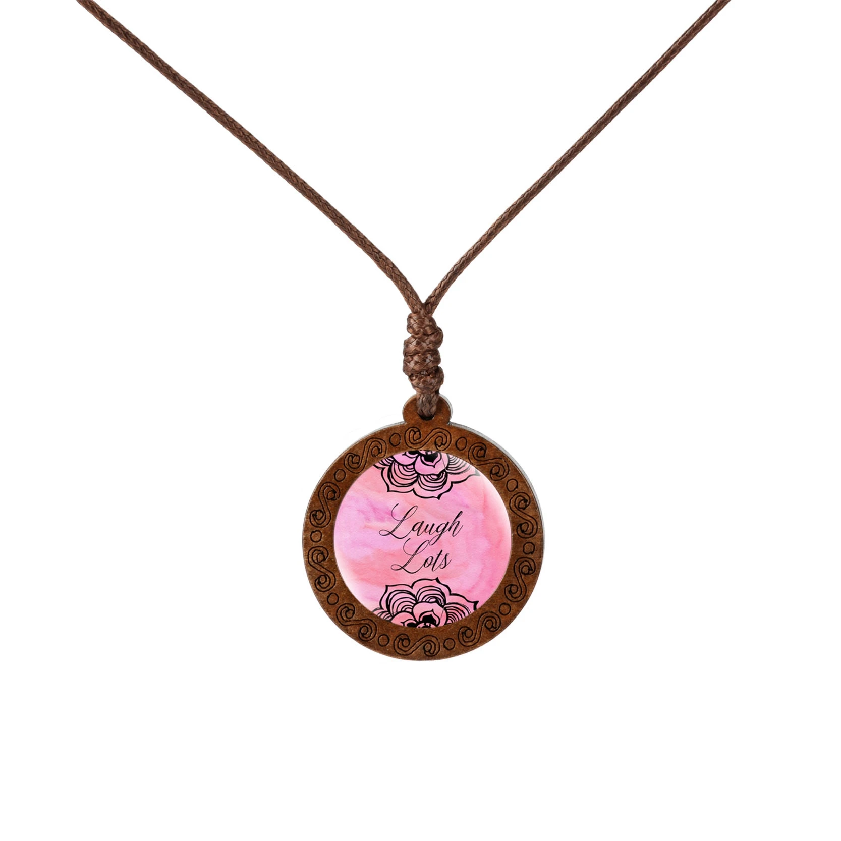 Следуйте цитатам вашей мечты деревянное ожерелье стеклянный кабошон