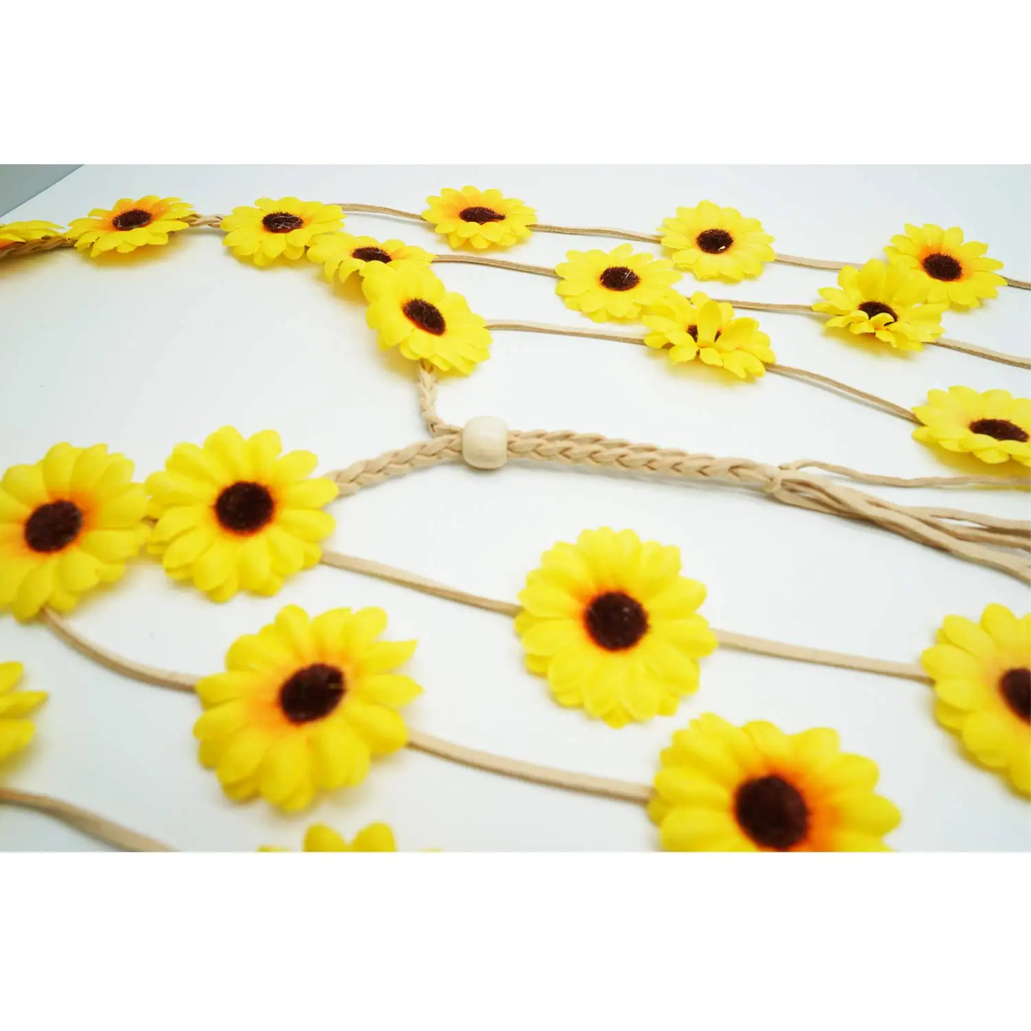 

Floral Headband Hairpins Adjustable Sunflower Hairband Crown Wreath Floral Hair Clips Barrettes Hair Accessories for Women Girls