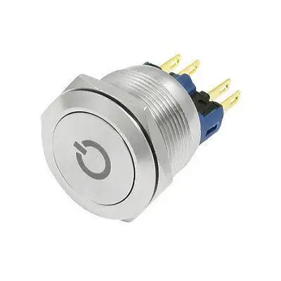 25 мм плоский круглый Мгновенный кнопочный переключатель компьютера из