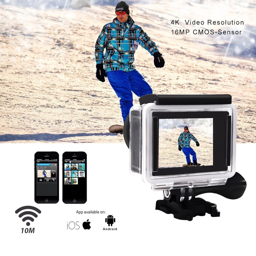 Экшн-камера 16 МП Ultra HD 4K 60fps Wi-Fi дистанционное управление Спортивная видеокамера 2 0