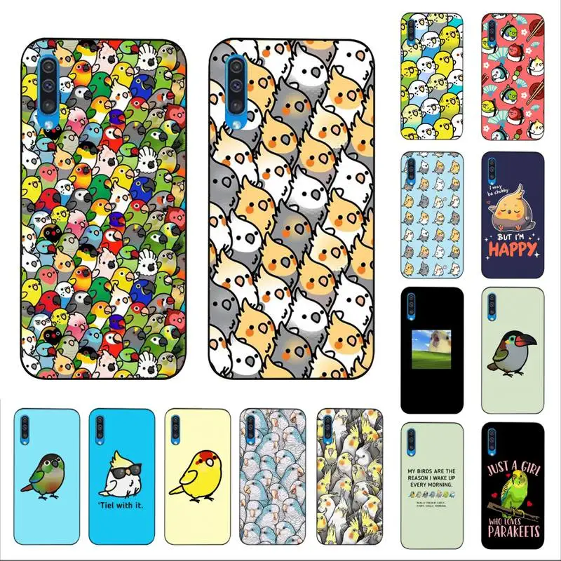 

YNDFCNB Chubby Cockatiels Parrotlets Hello Parrot Bird Phone Case for Samsung A51 01 50 71 21S 70 10 31 40 30 20E 11 A7 2018