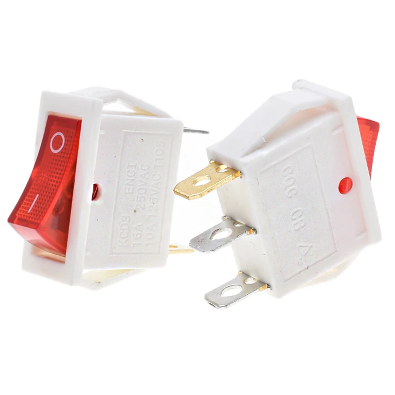 

SPDT выключатель питания, переключатели управления International KCD3 с красным индикатором светильник кнопки