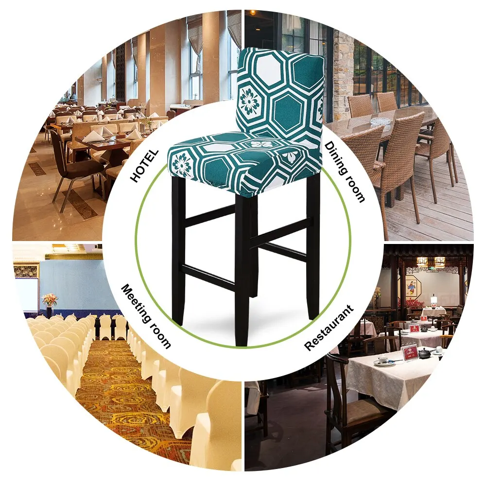 

Seat Covers for Bar Stool Chairs Slipcover Spandex Polyester Solid Chair Cover Home Hotel Banquet Dining Chair Decoration