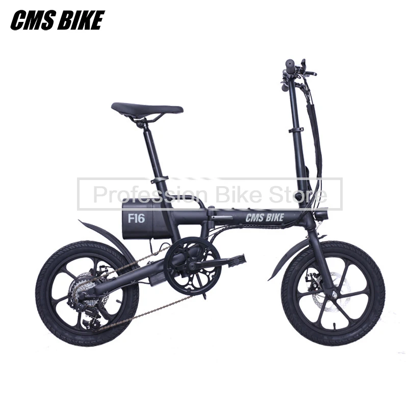 Verkauf CMSBIKE CMS-F16b 16 Zoll Rad Erwachsene Falten Elektro-bike 250W 36V 7AH 6 Geschwindigkeit Berg Fahrrad E-bike Leichte Elektromobil