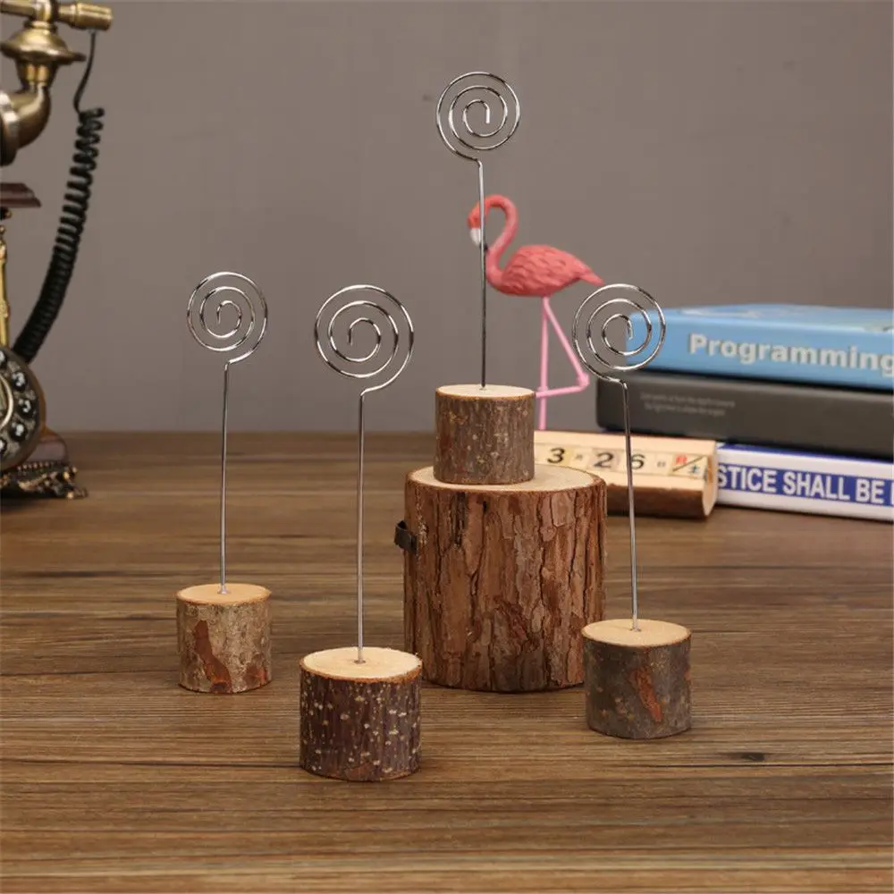 1 шт. натуральный зажим для памяток оригинальный деревянный держатель карт