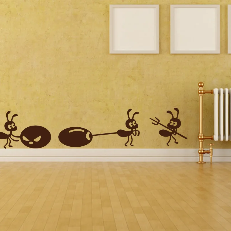 Креативные муравьи наклейки на стену для детской комнаты украшения милый