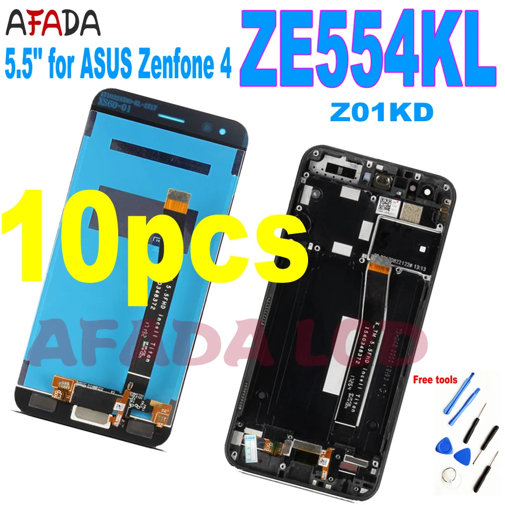 10 шт. 5 ''ЖК-дисплей для ASUS Zenfone 4 ZE554KL Z01KD ЖК-дисплей сенсорный экран дигитайзер