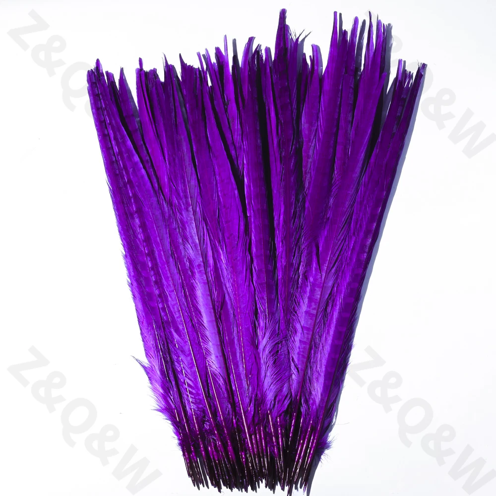 

10-100 шт., натуральный пурпурный хвост фазана, 35-55 см