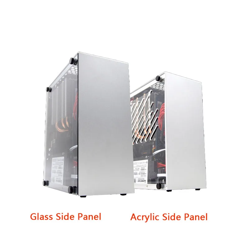 HTPC чехол боковая панель для ITX MINI маленький алюминиевая/стеклянная/акриловая s