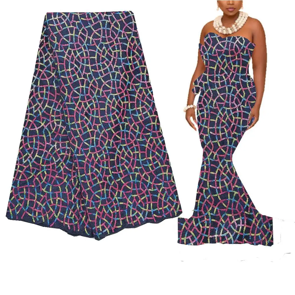 

Swiss Lace Materials French Lace Fabric 2020 High Quality Lace with Sequence Velvet Embroidered Fabric Brown Red African Lace