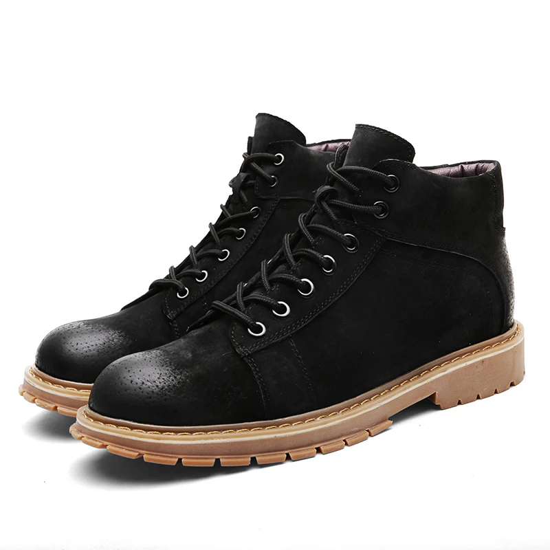 Классические мужские ботинки из натуральной кожи с перфорацией типа броги