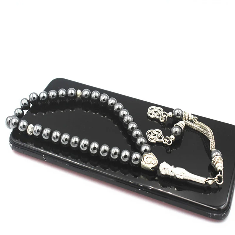 Натуральный гематит Tasbih способствует циркуляции крови 33 бусины мусульманский