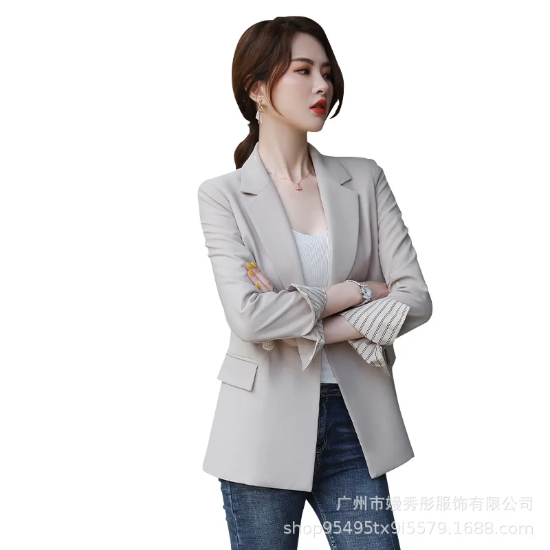 Professional women's suit jacket autumn and winter new shirt small suit long-sleeved jacket loose female OL temperament suit