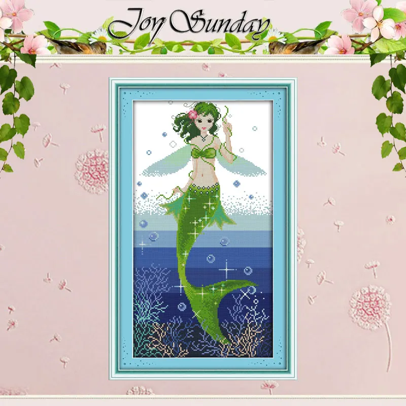 Русалка (3) шаблоны для вышивки крестиком 11CT 14CT наборы оптом вышивка|cross stitch set|counted