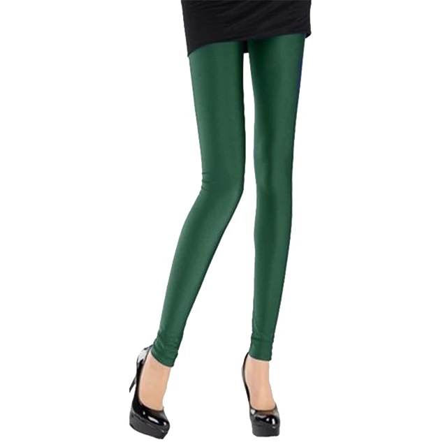 K036 Dark Green YSDNCHI, леггинсы для фитнеса, эластичные,, средняя талия, летние, тренировочные, леггинсы, брюки, повседневные леггинсы, молочный шелк, яркие цвета - Цвет: K036 Dark Green