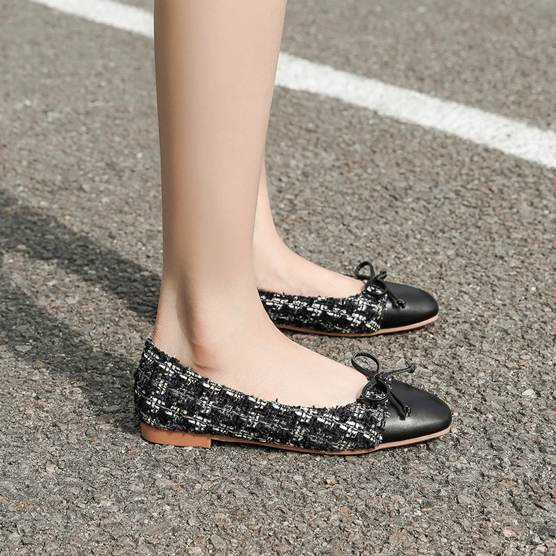 Туфли женские на плоской подошве повседневная рабочая обувь квадратный каблук