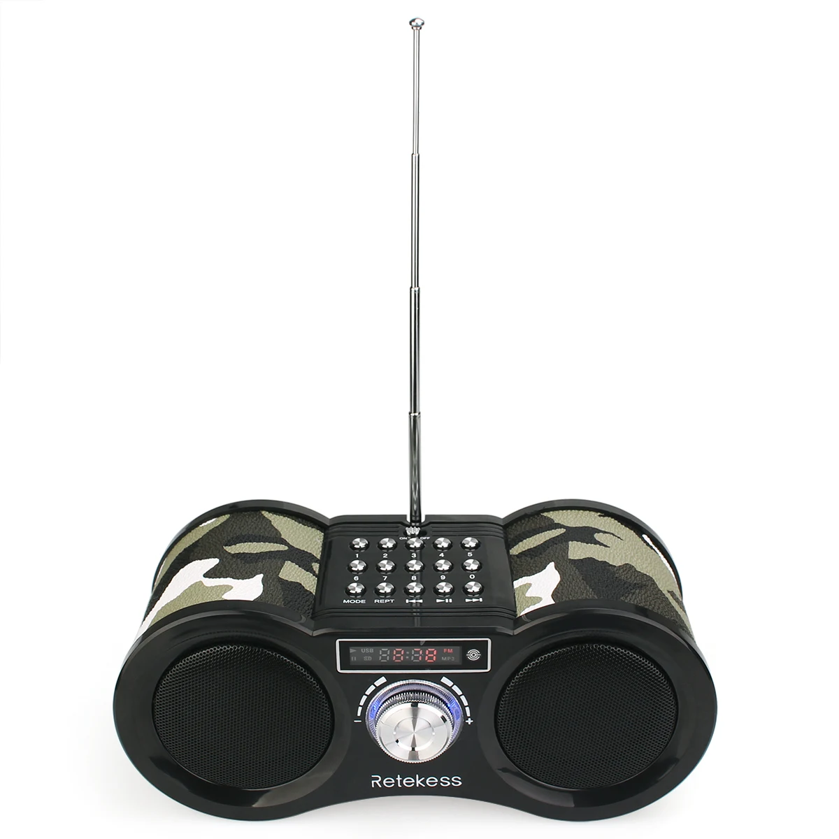 Retekess V-113 FM portable Radio Stereo Digital Radio Receiver Speaker USB Disk TF Card MP3 Music Player Remote Control