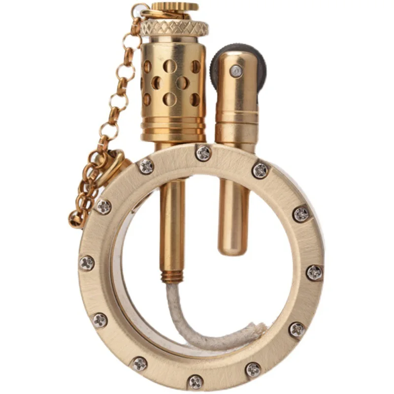 

Керосиновая Зажигалка ручной работы, винтажная керосиновая зажигалка с прорезями, металлический материал для поджига, подарок для мужчин