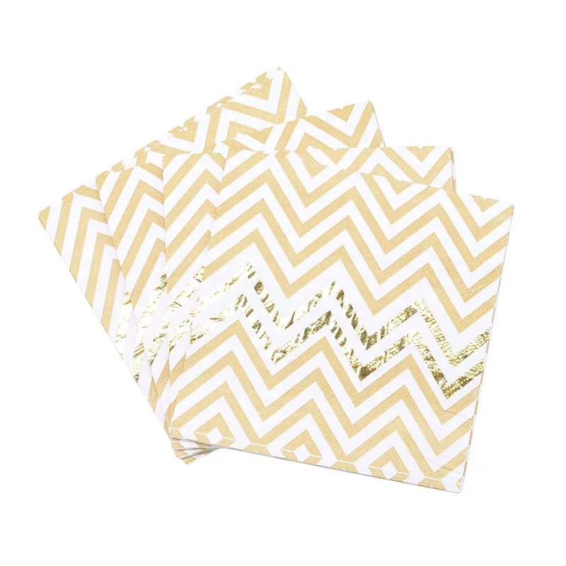 20pcs napkin A 1 комплект золотые вечерние одноразовые столовые приборы бумажные карнавальные чашки пластины соломинки для свадебной вечеринки декор для дня рождения Детские принадлежности для душа - Цвет: 20pcs napkin A