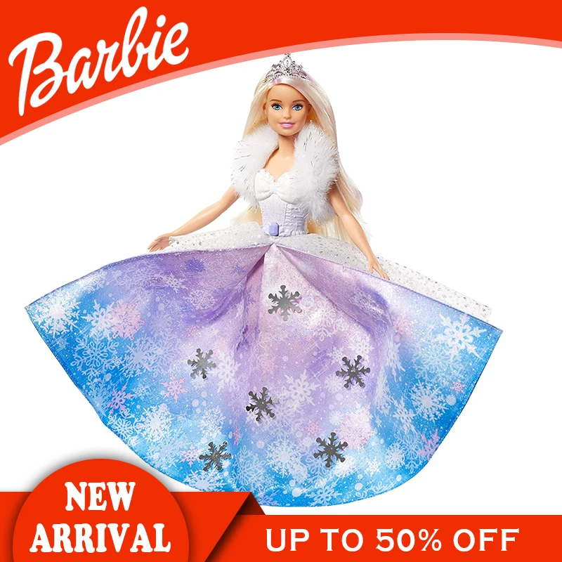 

Original Brand Barbie Dreamtopia Series Doll Fashion Reveal Princess Doll Beautiful Skirt Pretty Girl Pretend Kids Toy GKH26