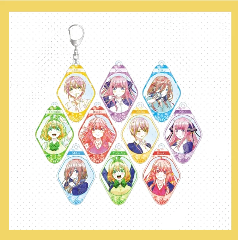 

The Quintessential Quintuplets Nakano Yotsuba Nakano Nino Cosplay PVC Figure Pendant Keychain Keyring Figure Kids Toy 580