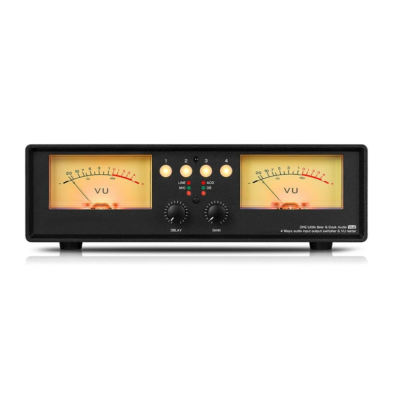 

Аудио разветвитель MIC + LINE Dual VU Meter, 4-ходовой переключатель, индикатор уровня звука