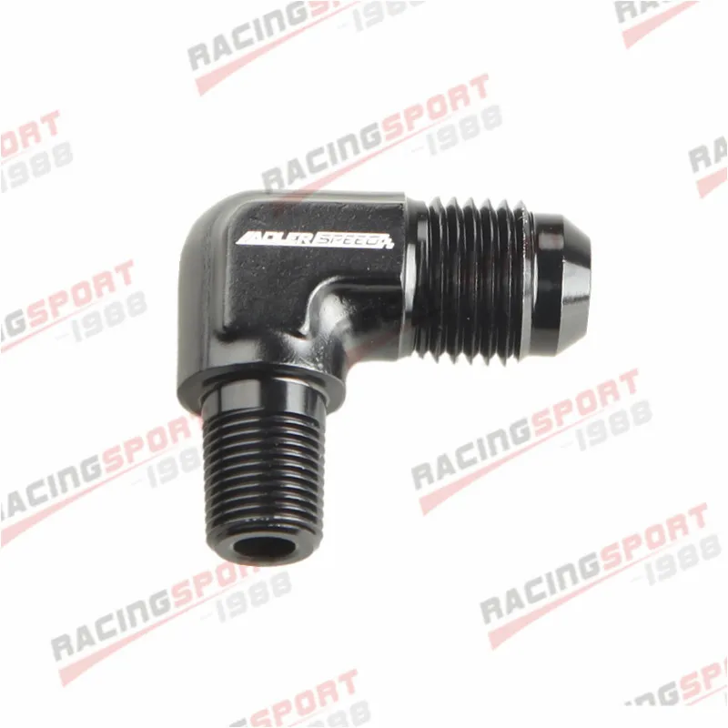 AN6 6AN AN 6 до 1/8 &quotNPT 90 градусный мужской алюминиевый фитинг адаптер Черный|Подача и
