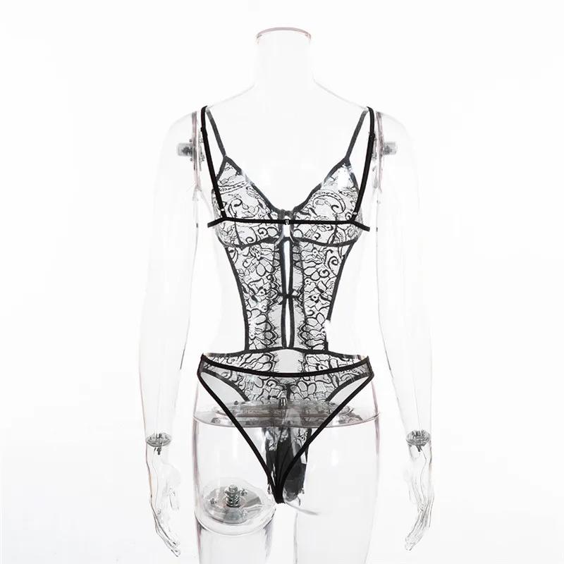 Черно-белое Кружевное боди 2019 Летние Боди для женщин вечевечерние с высоким