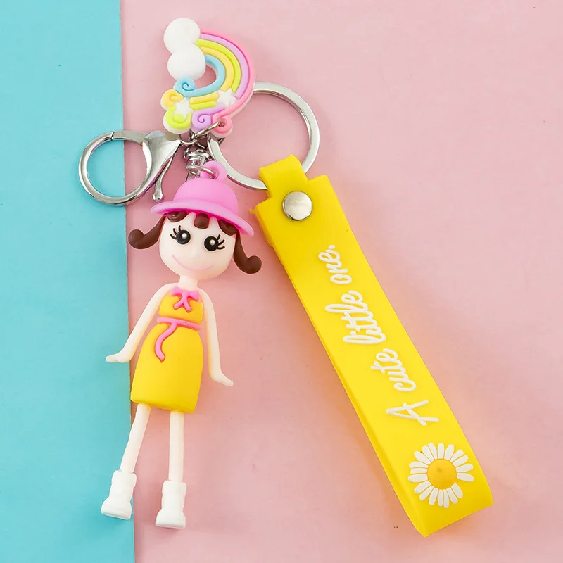 2020 мультяшная Радужная соломенная шляпа брелок для девочек очаровательные