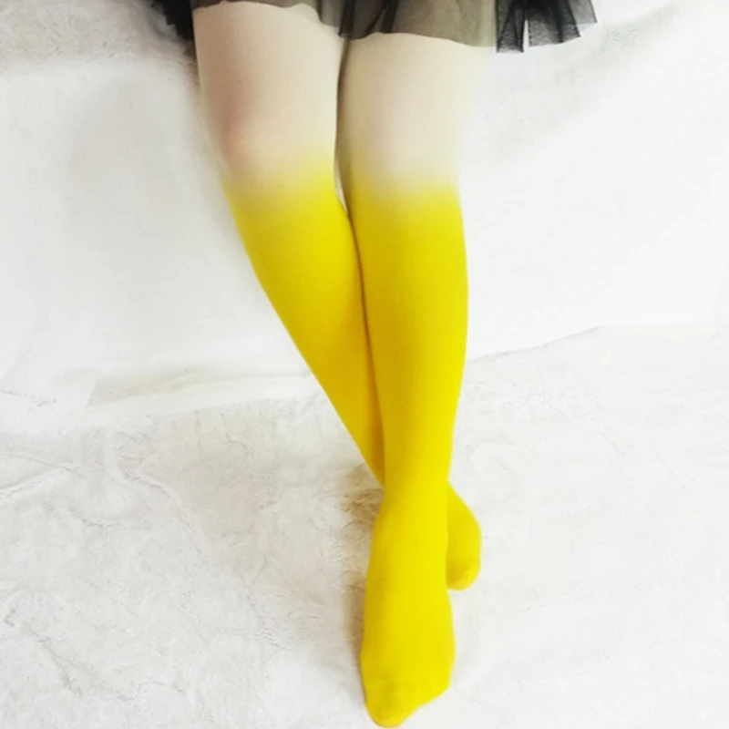 

GAOKE Vintage Gradual Gradient Change Tights Stockings Women Girls Pantyhose Fashion Candy Color Tights Medias Tayt 6 Colors