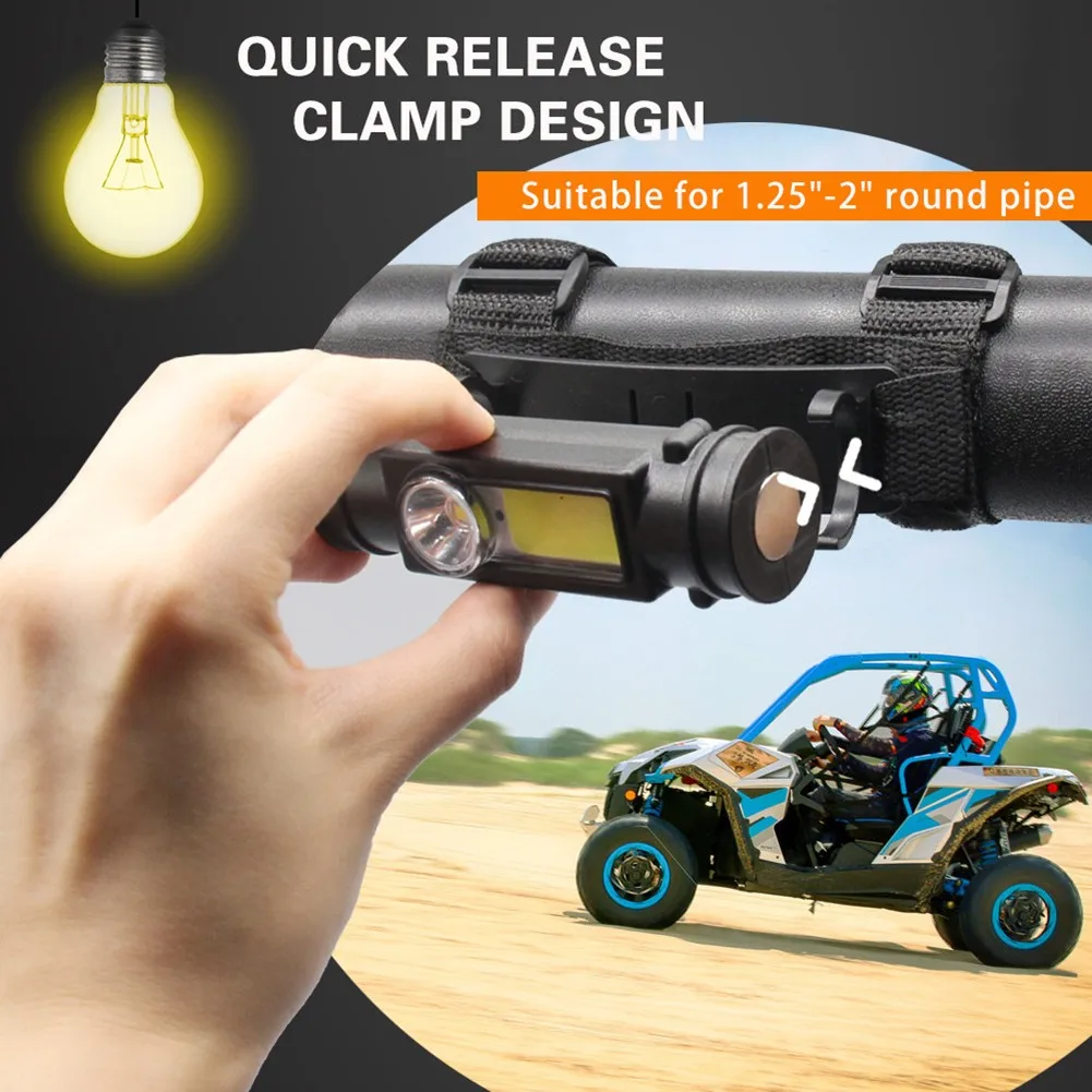 

1PCS Multifunctional Portable Strong Light Roll Bar Mount Dome LED Light Adjustable Loop Tape Rubber Strap With Buckle