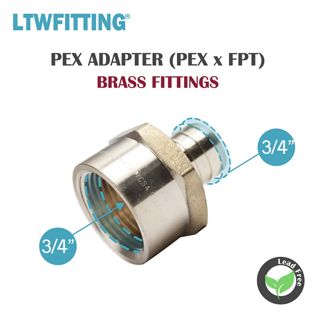 Латунный штуцер LTWFITTING без содержания свинца стандартный Женский обжимной