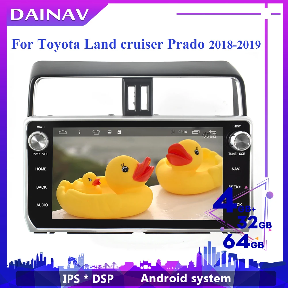 Автомагнитола 2 Din Android для Toyota Land cruiser Prado 2018 2019 автомобильное Стерео Авторадио