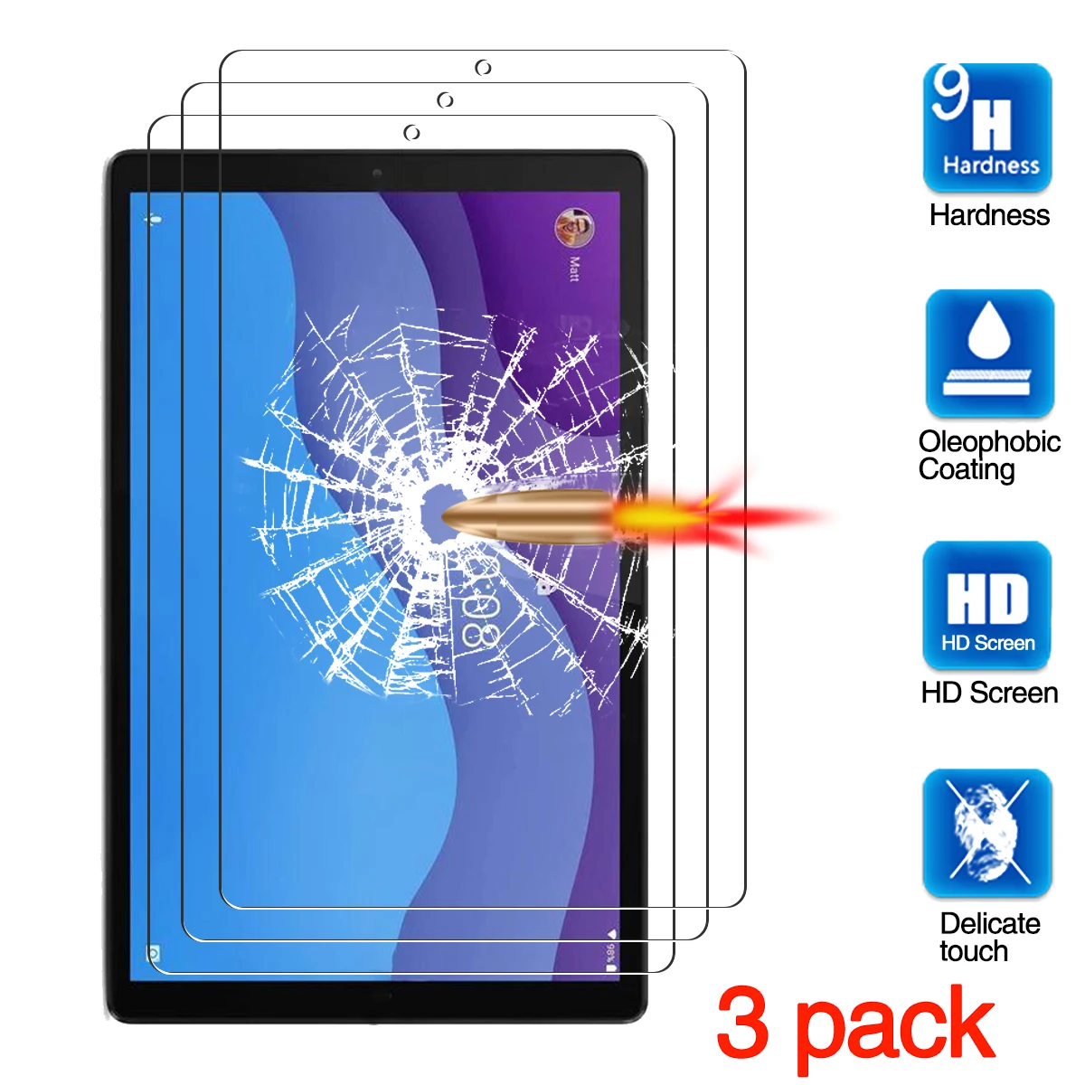 stickers for tablet cases for Lenovo Tab M10 HD (2nd Gen) 10.1" TB-X306F /TB-X306X (2020 Release) Screen Protector, Tablet Protective Film Tempered Glass tablet stand for bed