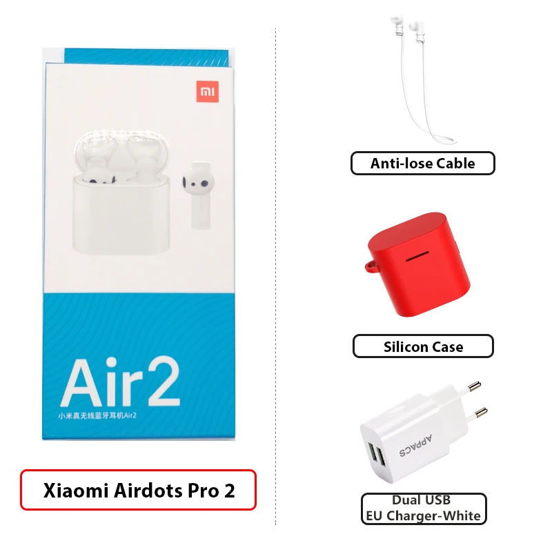 Add Cable RECaseCh Новые Xiao mi Airdots Pro 2 mi True беспроводные наушники 2 TWS наушники Air 2 LHDC управление двойным mi C ENC Airdots Pro 1 - Цвет: Add Cable RECaseCh