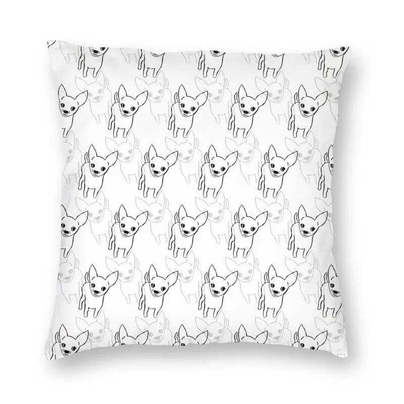 

Крутой милый квадратный декоративный чехол с изображением собаки чихуахуа для подушки, двусторонний чехол с рисунком для домашних животны...