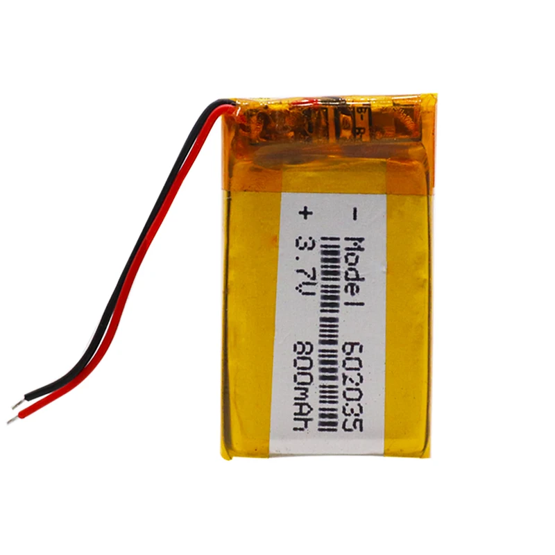 4 шт. 3 7 v 602035 800mAh литий ионный полимерный аккумулятор для DVR gps тахографа