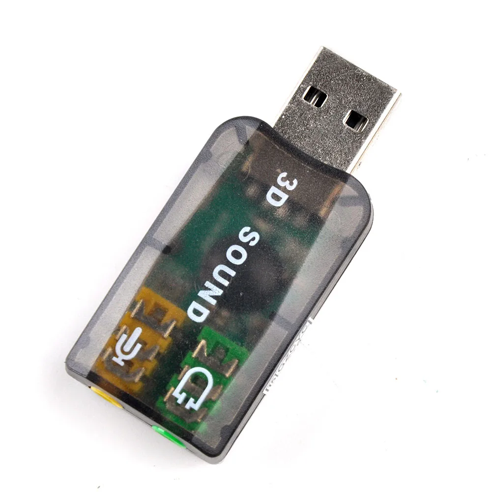 3 5 мм к Usb Звуковая карта адаптер аудио 1 Tarjeta de sonido externo usb 3D звуковая microfono HIFI| |
