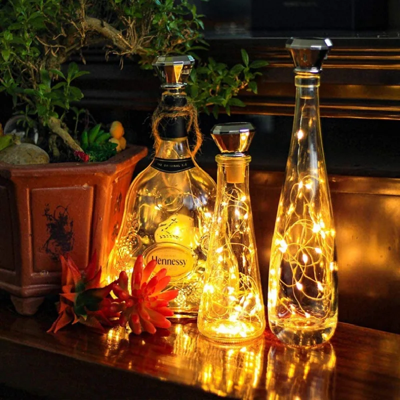 6/8/10 шт в форме винной бутылки на солнечной батарее светильник s 20 светодиодов