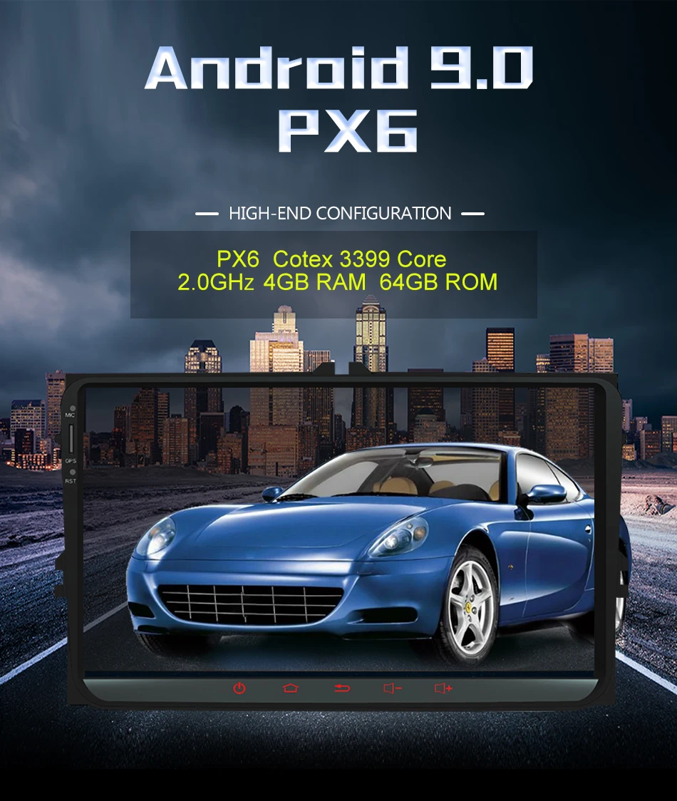 Eunavi 4 г 64 г Android 9 2 Din автомагнитола Стерео gps для VW Passat B6 CC Polo GOLF 5 6 Touran Jetta Tiguan Magotan сиденье DSP без DVD