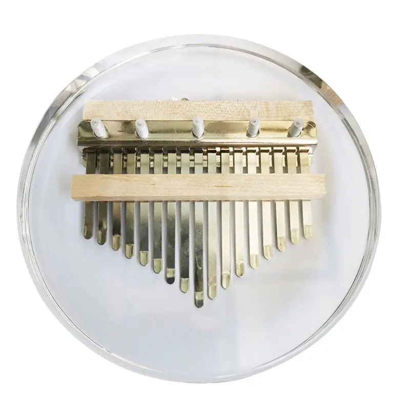 

Kalimba 17 Keys Thumb Piano, Portable Transparent Acrylic Mbira Wood 875D