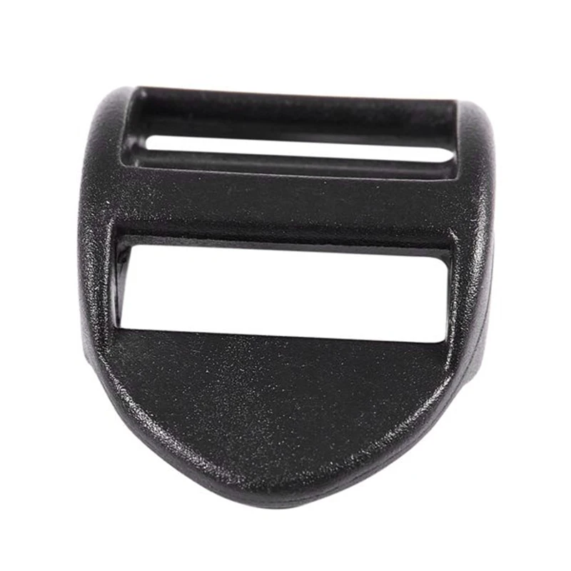 100 шт Пластиковые тесьма лестница слайдер пряжки замок 20 мм ширина ремешка черный