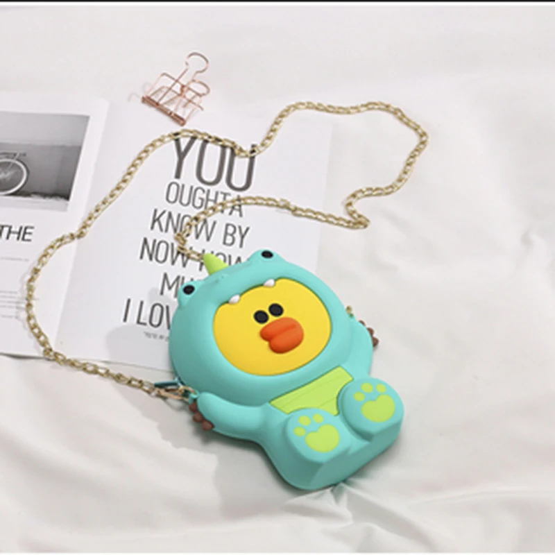 Модная женская мягкая силиконовая сумка милая мультяшная мессенджер