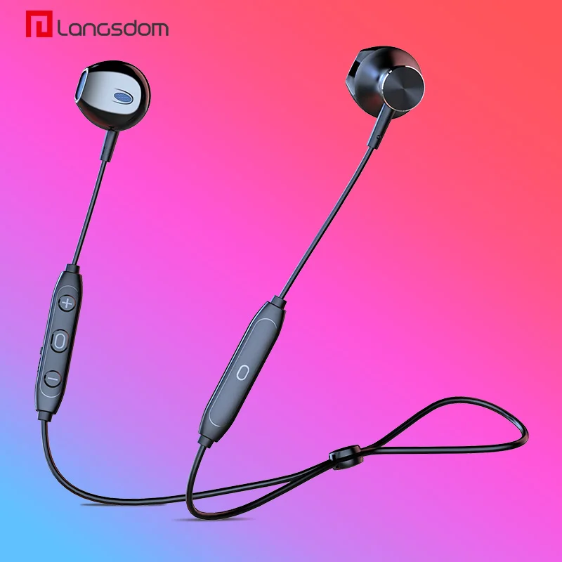 Langsdom наушники беспроводные Bluetooth для Xiaomi Bass Беспроводные с микрофоном половина