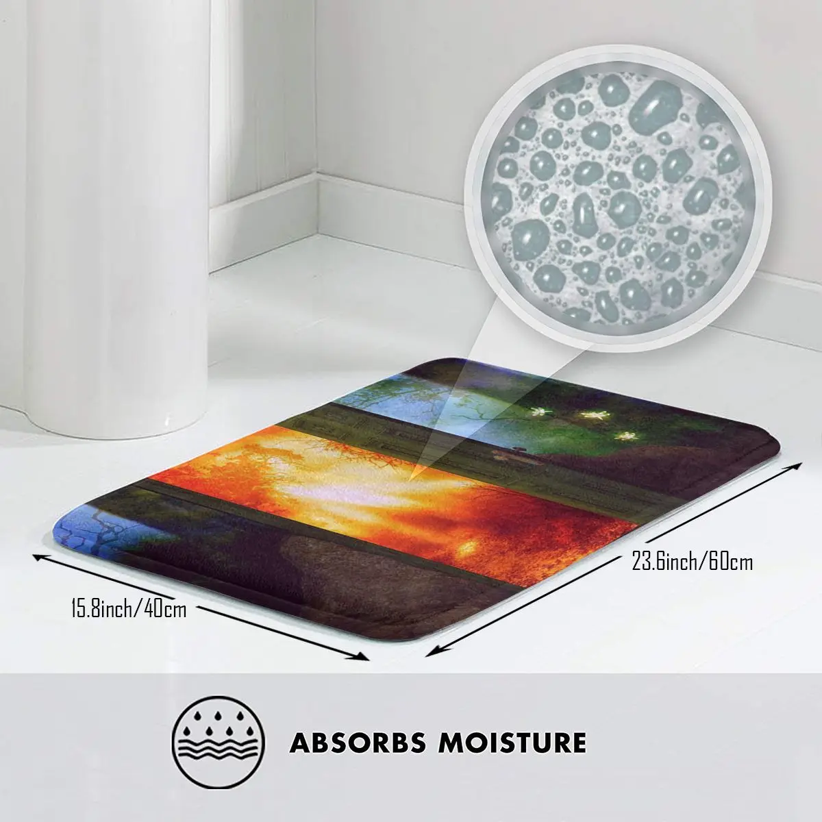 

Коврик дверной в новый мир, Нескользящий Впитывающий ковер для ванной