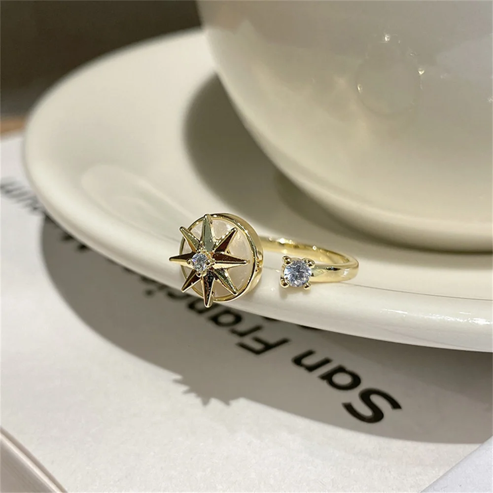 Спиннинг Eight Awn регулируемое кольцо для беспокойства женщин винтажные