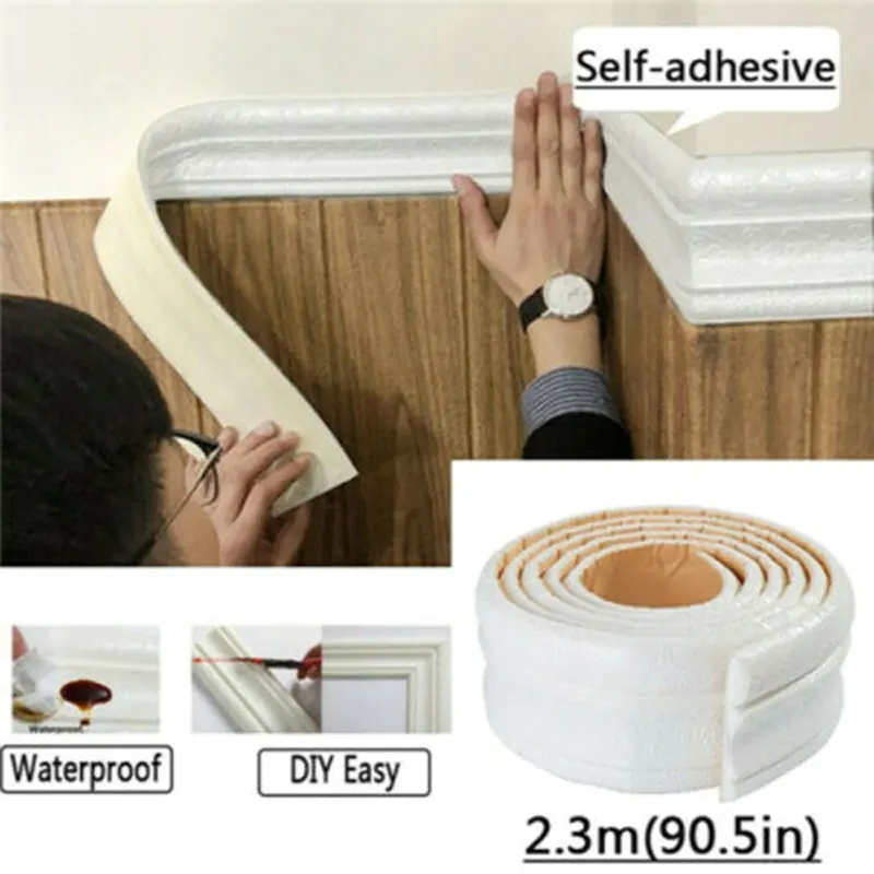 Frise Murale Adhesif Border Papel Pared Wall 3d Tapeta 3 D кухонные аксессуары плинтус обои лента